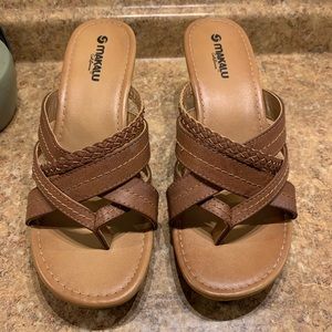 Tan Wedge Sandals